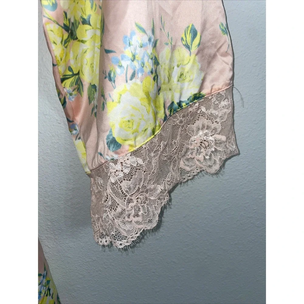 INC Women's Belted Floral Robe,‎ Pink Floral Size M